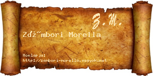 Zámbori Morella névjegykártya